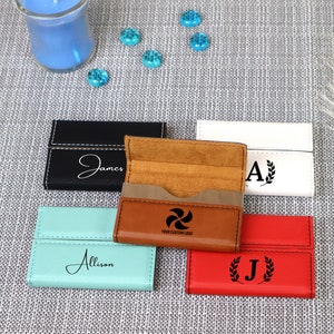 Personalized Leather Business Card Holder, Monogrammed Custom Case, Perfect Business Gift, Custom Card Holder, Office Gift