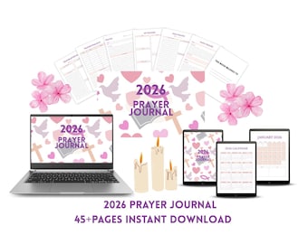 Gebedsdagboek 2026 | Christelijke geloofsplanner | Notitieboek dagelijks gebed en devotie | Afdrukbare pdf