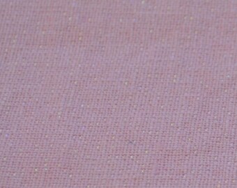Sparkly Linen.  32 Count Marshmallow Pink. Hand Dyed Linen. Indie Dyed Fabric. Cross stitch Fabric. Embroidery Linen. Hand dyed Lurex Linen