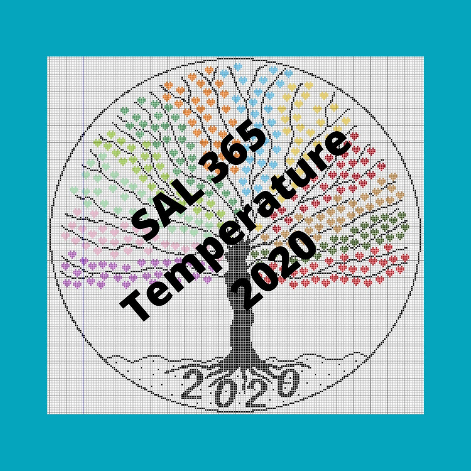 SAL 365 Day Temperature 2020. Cross Stitch. 2020. Stitch A | Etsy