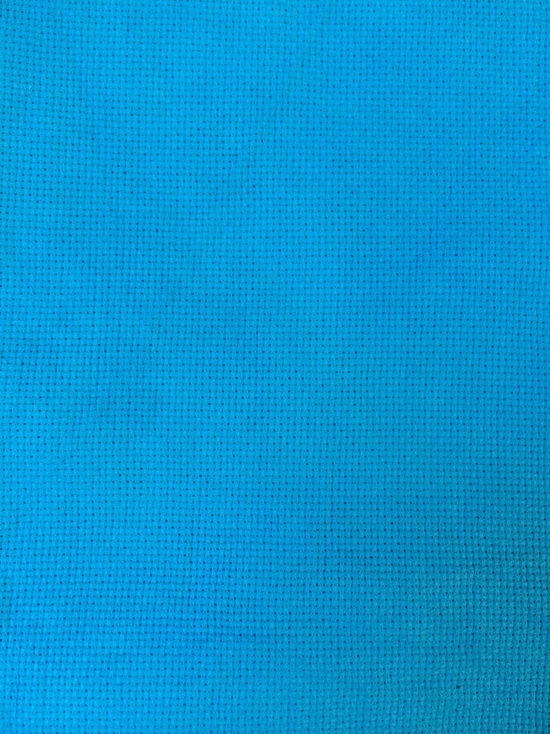 Hand Dyed Aida Fabric 20 Count Turquoise Blue Etsy Canada
