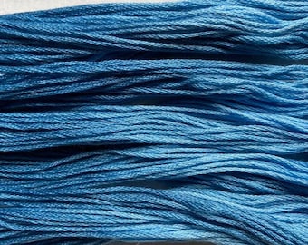 Colour Gems. Pacifique. Over dyed thread. Hand dyed Floss. Indie Dyed Stitching Floss. Cross stitch threads. Blackwork.  Variegated Floss