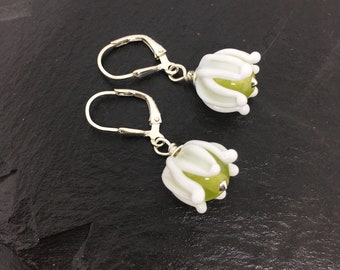 Murano Glass Lily of the Valley Earrings