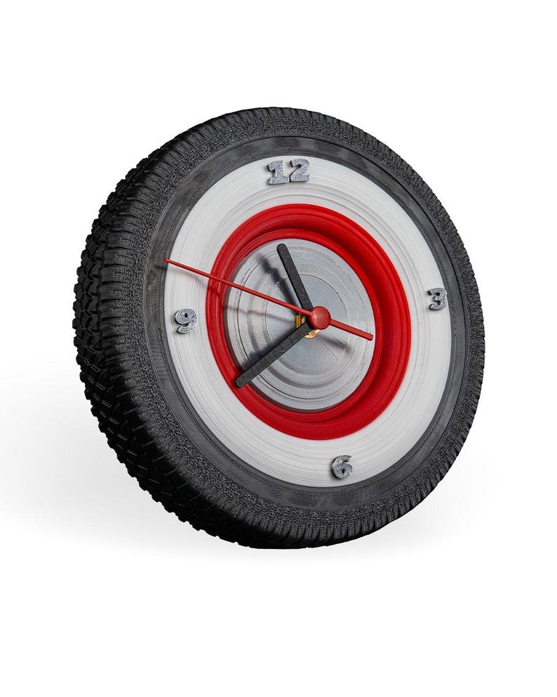 3D Printed Tire Clock: Garage & Man Cave Decor - Etsy