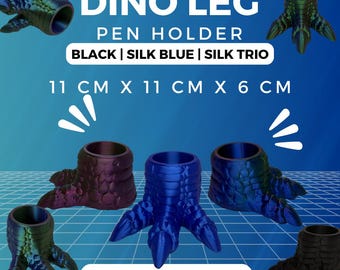 3D Printed Dino Leg Pen Holder: Jurassic Desk Organizer