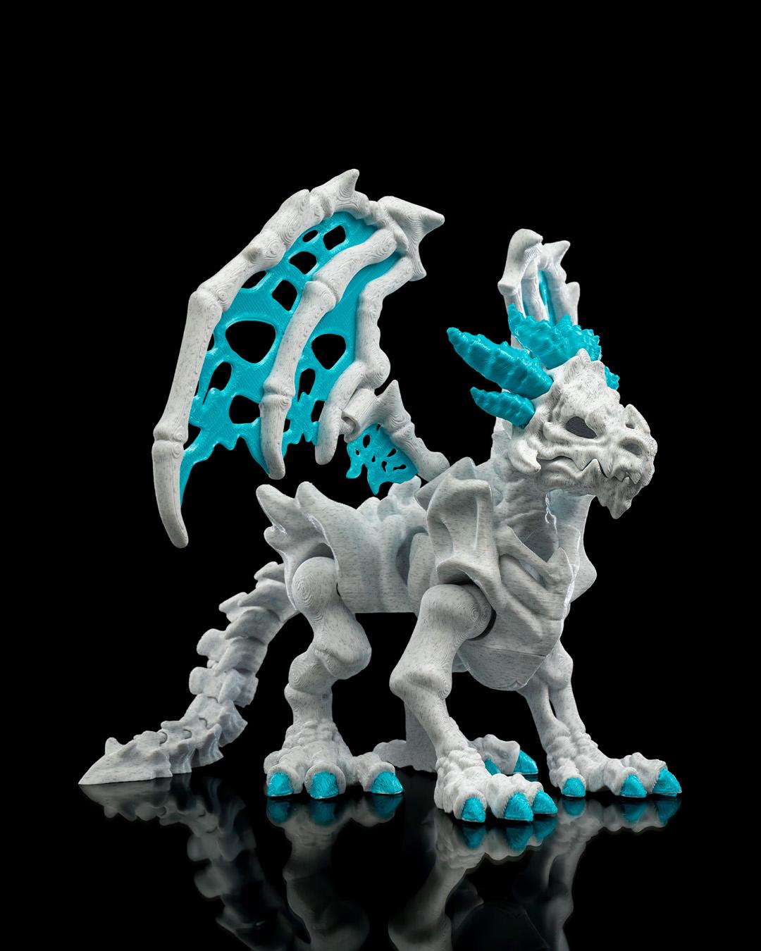 Ske-lethal Articulated Dragon: 3D Printed Silk PLA Posable Dragon