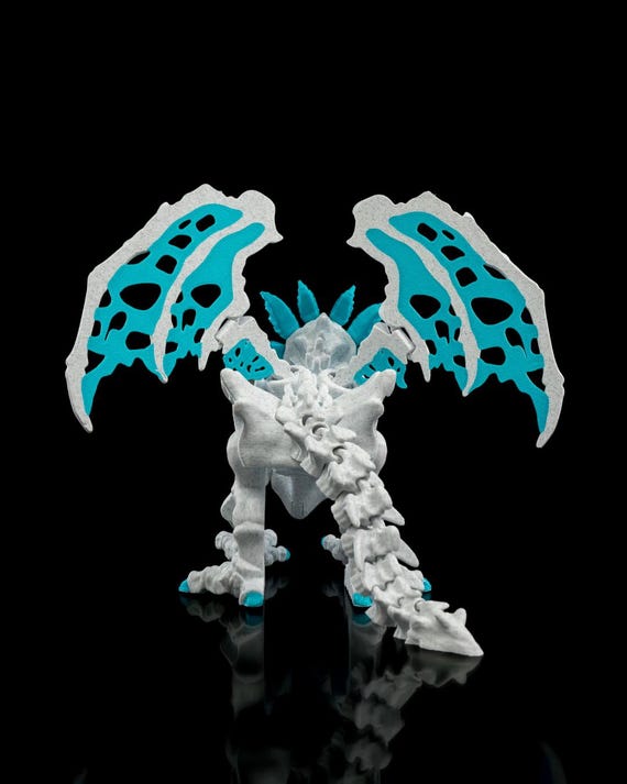 Ske-lethal Articulated Dragon: 3D Printed Silk PLA Posable Dragon