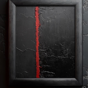 Black and Red Textured Digital Illustration,Dark Moody Minimalist Art,Printable Artwork,Digital Download Wall Decor,Abstract Illustration