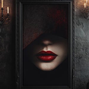 Gothic Woman Portrait: Dark Surreal Art (Digital Download)