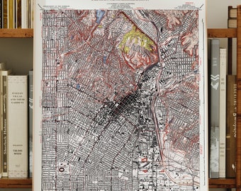 Los Angeles California 1928 USGS Map Poster | Restored and Remastered Vintage Map