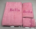 Monogrammed Turkish Cotton Bath Towel Set: Personalized Embroidered Gift