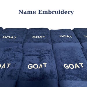 Juego de toallas de algodón turco con monograma: toallas de baño bordadas y personalizadas