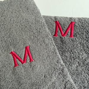 Personalized Turkish Cotton Bath Towel: Embroidered Monogram Gift