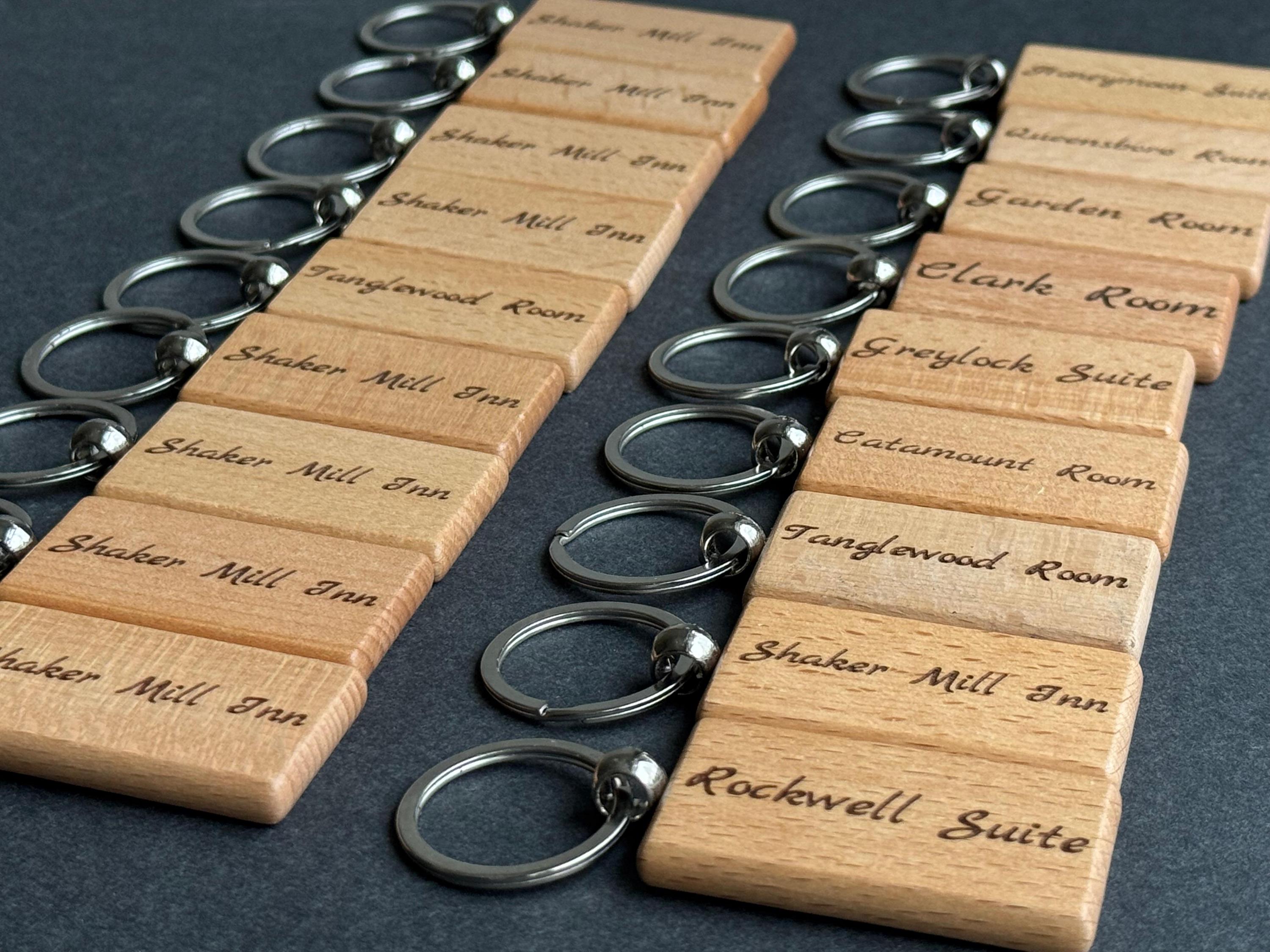 Personalized Wooden Keychain: Custom Laser Engraved Gift - Etsy
