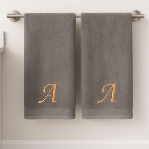 Toalla de baño de algodón turco personalizada: monograma bordado personalizado