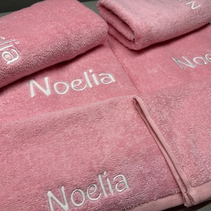 Juego de toallas de mano de algodón turco con monograma: regalo bordado personalizado