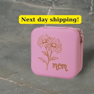 Custom Jewelry Box Personalized Mothers Day Gift Engraved Mother Gift Travel Jewelry Box Jewelry Organizer Gift for Her Unique Gift Mom