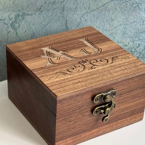 Personalized Walnut Wood Watch Box: 6-Slot Storage, Groomsmen Gift
