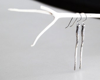 Long Thorn Earrings- Modern Branch Style Earrings in Dagger Shape