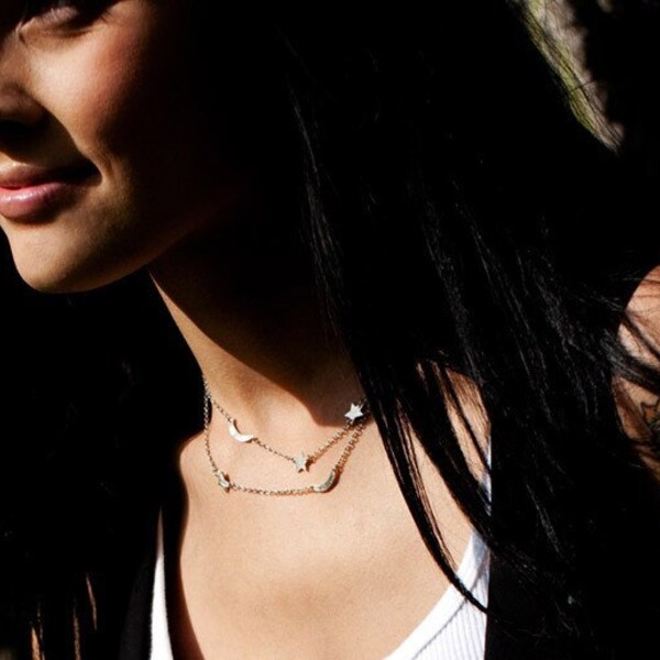 RESERVED for Natalie98- My Shining Stars Tiny Rustic Initial Necklace - with Two Personalized Stars.