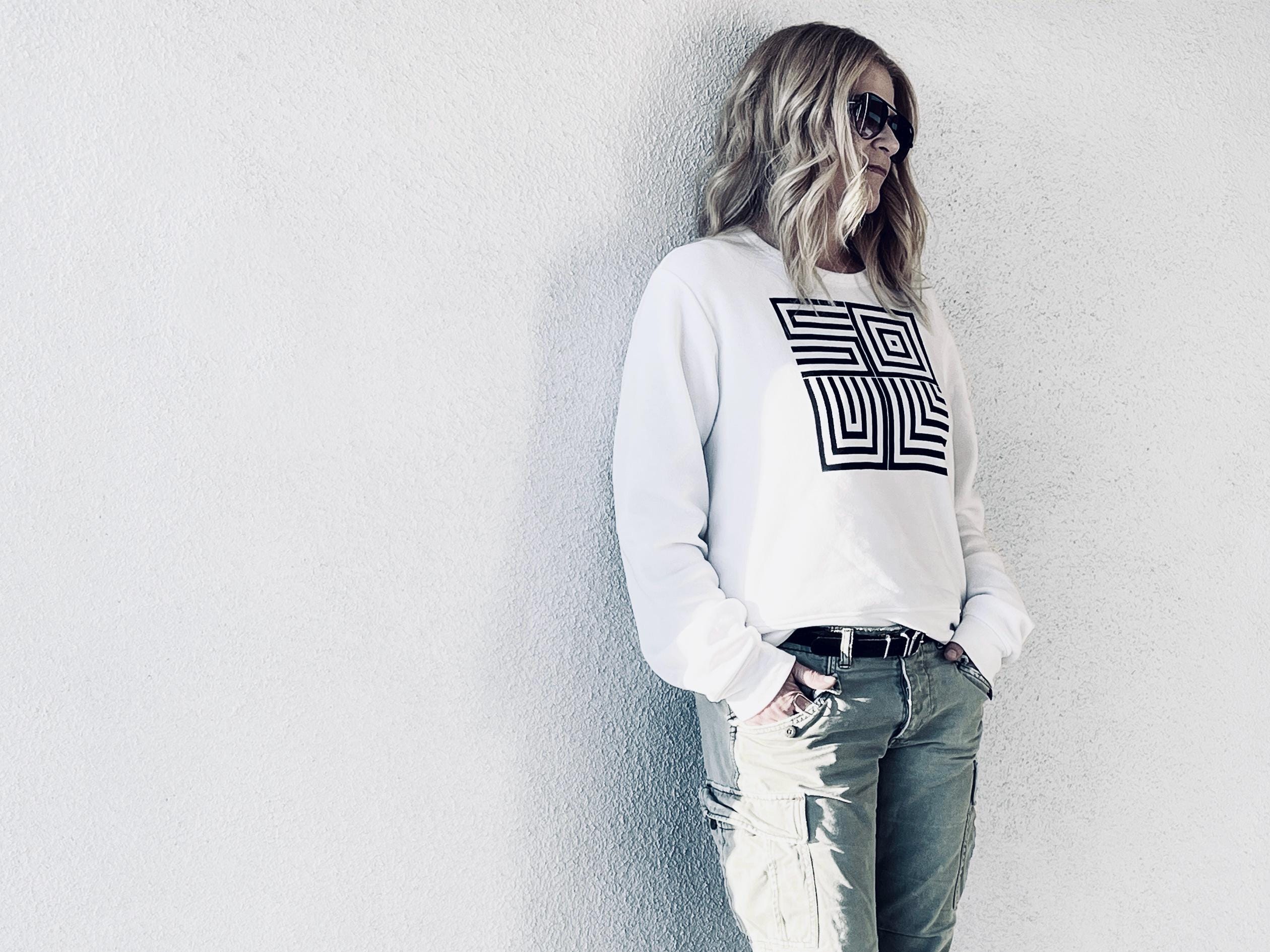 Soul Sweatshirt Crew Neck Pullover With Modern Black Graphic Font 