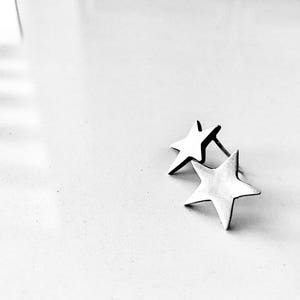 Star Stud Earrings- Handcrafted Sterling Silver
