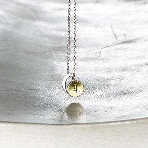 Ruling Planet Star Sign Necklace in Sterling Silver or Yellow Brass.