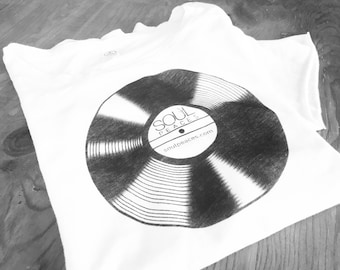 Vinyl Record T-Shirt- Rocker Boyfriend Style, Soft, Comfy Tee