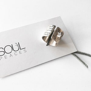 Rock Star Ring With Custom Personalized Words or Lyrics- Poem Ring ...