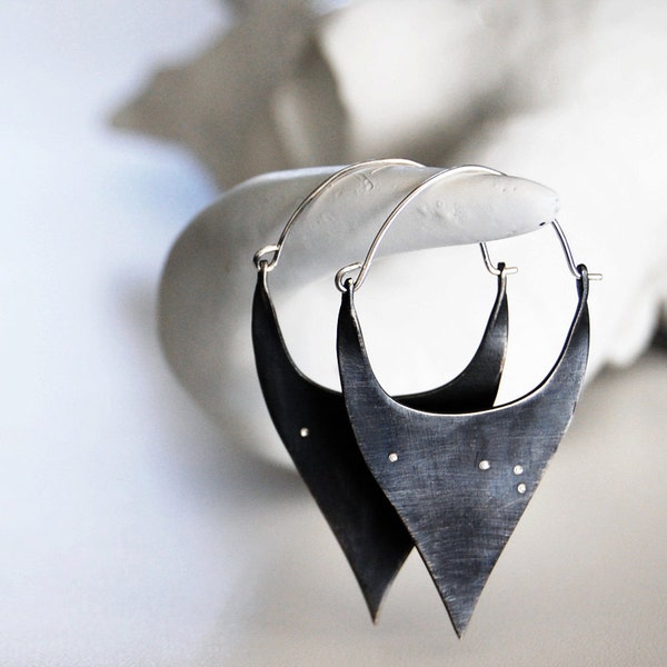 Constellation Earrings for the Daydreamer- Handmade Black Oxidized Custom Star Constellation