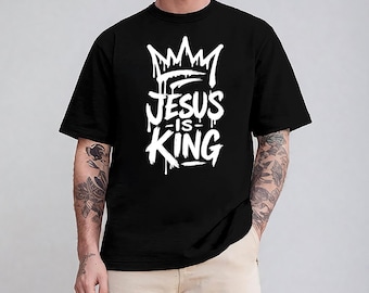 Jesus Is King PNG,  Christian Faith shirt design,Christian digital download
