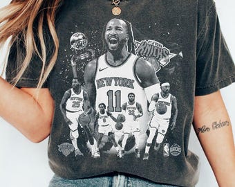 2026 NBA Finals Comfort Colors Knicks T-Shirt, New York Basketball Vintage Bootleg Rap Tee, Retro Graphic Top, Jalen Brunson Fan Merch