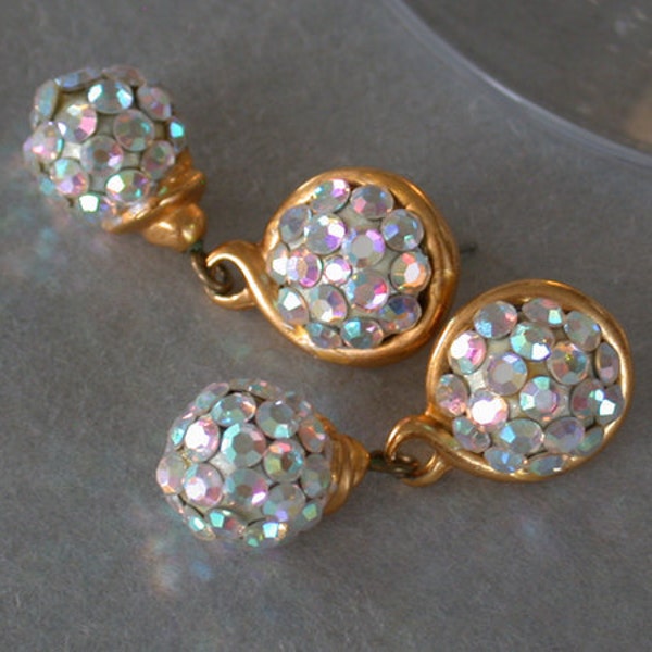 Dazzler Earrings: Richard Kerr Austrian Crystal Designer Dangle Posts