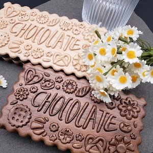 Chocolate Sandwich Biscuit Watercolor Paint Box, 24-Color Walnut Paint Box, Watercolor Packaging Box, Retro Paint Box with Mixing Area