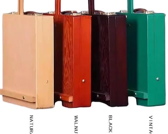 Handmade Wooden Art Supply Box - Portable Artist Case with Compartments