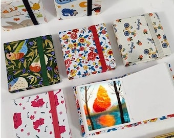 Mini Watercolor Sketchbook – Wood Pulp Artist Travel Notebook (6x6cm)