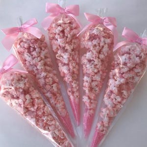 Gourmet Chocolate Covered Popcorn Cones Party Favor Gender Reveal Favor Baby Shower Favor Wedding Favor (2cup) Cones