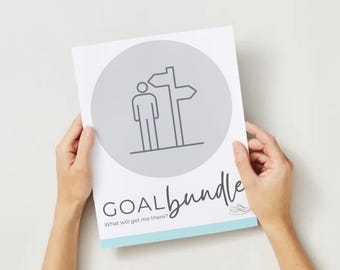 Afdrukbaar werkboek doelen stellen | Werkbladen SMART-doelen, gewoontetracker, productiviteitsplanner | Digitale zelfontwikkelingsbundel