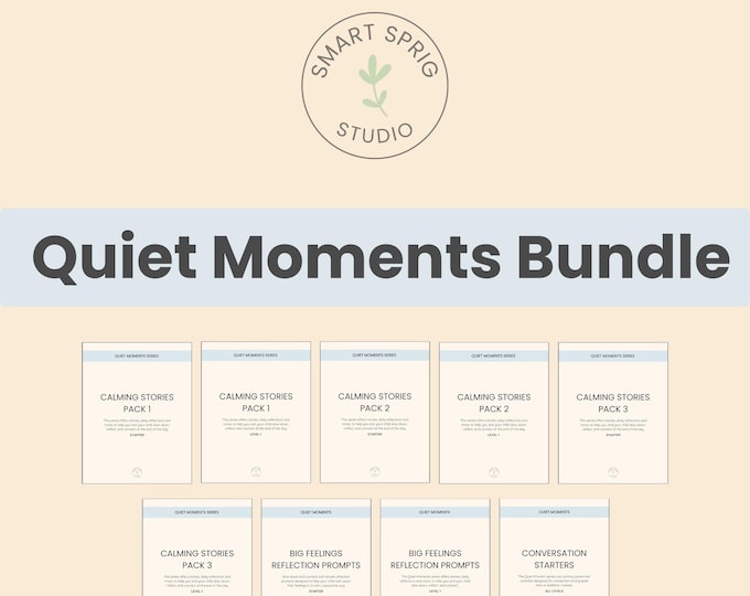 Printable Calming Activities Bundle: Emotional Wellness Stories & Prompts (Digital Download