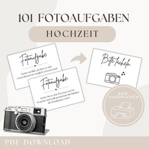 Fotoaufgaben Hochzeit | schwarz weiß | Foto Karten | Fotobox Aufgaben | Sofortdownload PDF | ausdruckbar | Fotospiel | Hochzeit Spiel Gäste