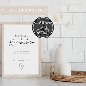Emergency basket | Wedding sign | Emergency box wedding | Bathroom box | Toilet display | A4 A5 A6 | Instant download PDF | printable