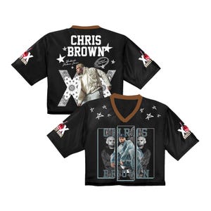 Chris Brown Breezy Bowl Crop Top Football Jersey Mesh | Breezy Bowl XX 2025 Shirt | Concert Outfit | Breezy Bowl| Ships Fast! version 2