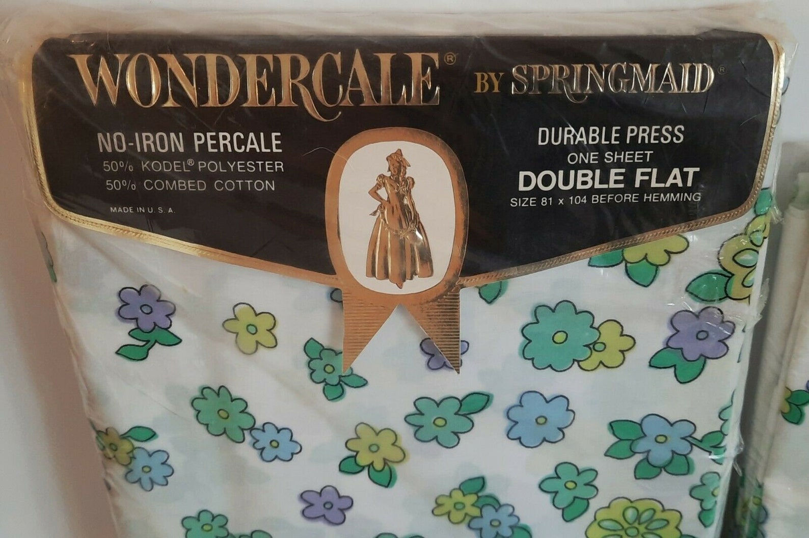 NEW Vintage Springmaid Wondercale 3 Piece Sheet Set Double Etsy