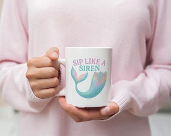 Mermaid Tail Coffee Mug | Sea Siren Coastal Decor