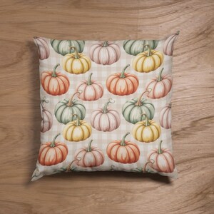 Fall Pumpkin Throw Pillow, Autumn Decor, Harvest Cushion, Thanksgiving Gift, Cozy Home Accent