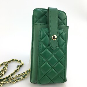 Leren telefoontas, handgemaakte schapenleer lederen crossbody telefoontas, leren smartphonereistas met portemonnee en kaarthouders
