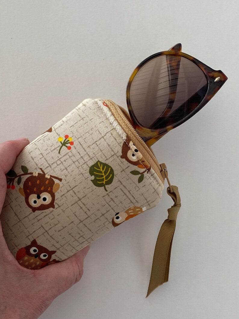 Thick padded Glasses Cases, vegan, great gift under 20 for a teacher librarian or friend, Reader Case, Sunglass Case image 10