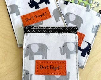 Dont forget your PIlls,  Witty Birth Control Pill Sleeve, Girlfriend Gift under 20, Purse Organizer, Elephant pill case, pill cozy