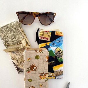 Thick padded Glasses Cases, vegan, great gift under 20 for a teacher librarian or friend, Reader Case, Sunglass Case image 1