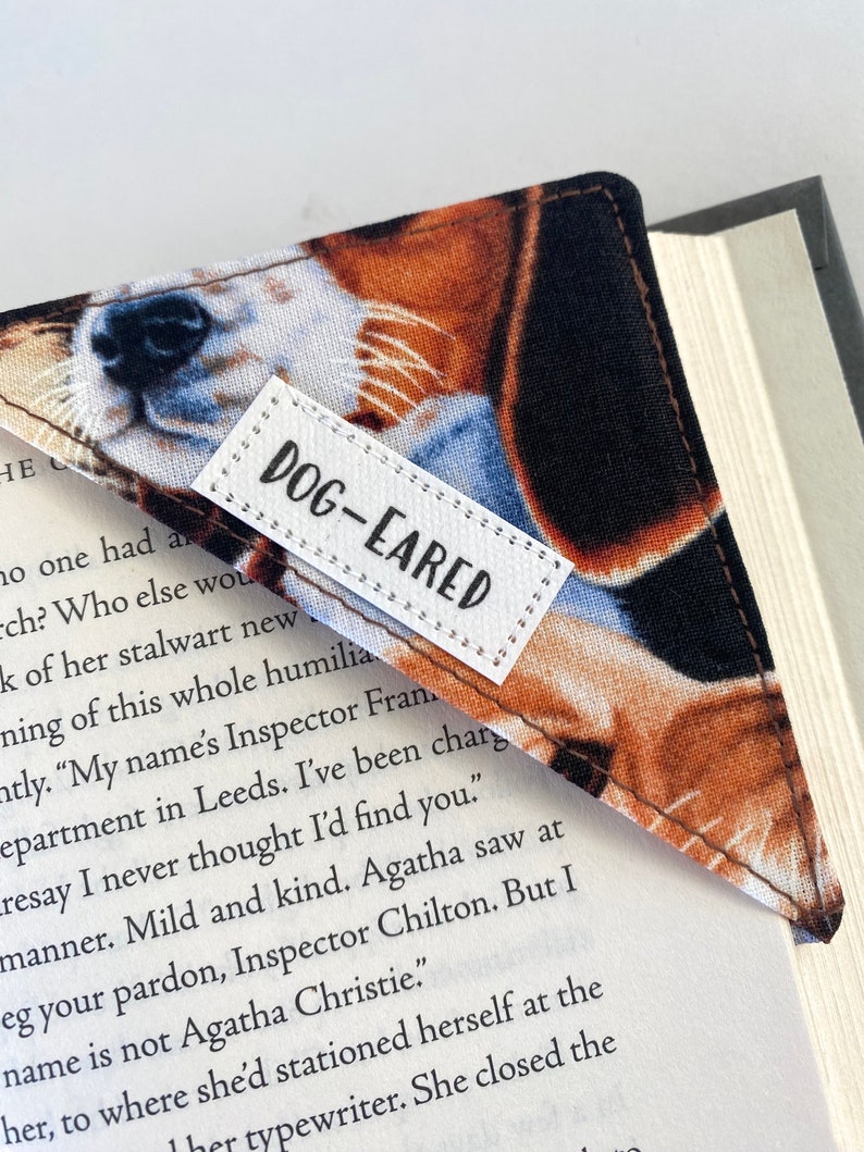 Corner Bookmark for a Dog Lover, mom gift, dog mom gift, Gift under 10, Cute gift for a Dog and Book Lover image 1